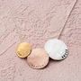 Personalised Tricolore Triple Hammered Disc Necklace, thumbnail 5 of 9