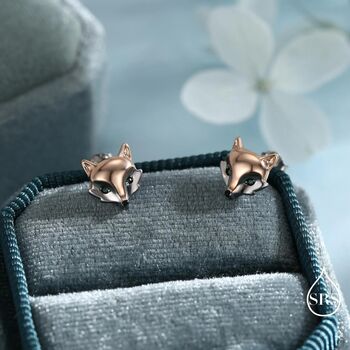 Sterling Silver Fox Head Stud Earrings, 6 of 12