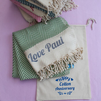 Personalised Handwoven Throw, Sustainable Gift, 3 of 12