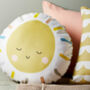 Personalised Sunshine Face Nursery Cushion, thumbnail 3 of 3