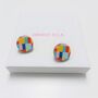 Small Tate Wooden Stud Earrings, thumbnail 1 of 6