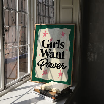 Girls Want Power Feminist Gift For Her Art Print, 8 of 10