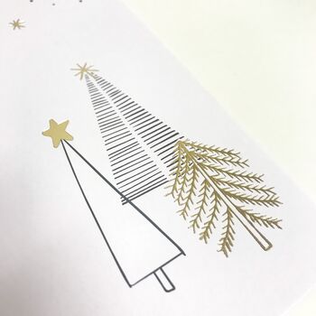 Personalised First Christmas Foiled Card Black, 4 of 4