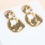 14k Chunky Gold Plated Hoop Earrings, thumbnail 2 of 5