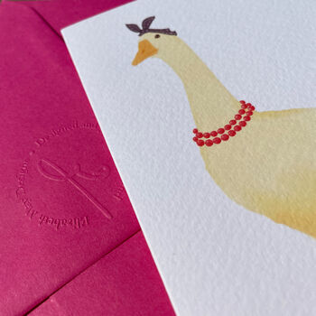 Hand Drawn Mother Goose Blank Greeting Card, 8 of 12