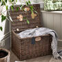 Personalised Antique Wash Wicker Chest Hamper, thumbnail 1 of 6