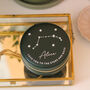 Personalised Star Sign Birthday Round Jewellery Case, thumbnail 5 of 10