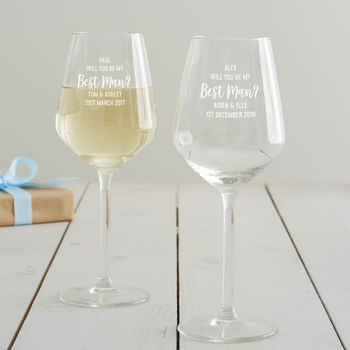 Personalised ‘Will You Be My Best Man?’ Glass, 8 of 10