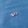 Silver Moonstone Stud Earrings, Small Minimalistic Studs, thumbnail 6 of 7