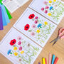 Wildflower Meadow Triptych Picture Craft Kit | Spring Home Decor, thumbnail 7 of 7