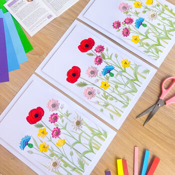 Wildflower Meadow Triptych Picture Craft Kit | Spring Home Decor, 7 of 7