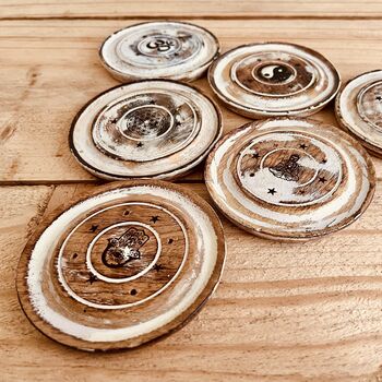 White Wash Incense Stick Holder Ash Catcher Plate, 7 of 9