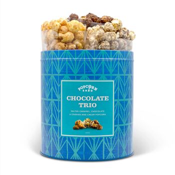 Chocolate Trio Gourmet Popcorn Gift Tin, 6 of 7