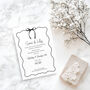 Love Bow Personalised Wedding Invitations With Envelopes, thumbnail 2 of 4