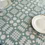 Welsh Blanket Print Oilcloth Tablecloth, thumbnail 2 of 11