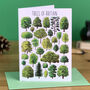 Trees Of Britain Art Blank Greeting Card, thumbnail 1 of 6
