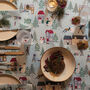 Luxury Designer Christmas Tablecloth Snowy Day, thumbnail 2 of 4