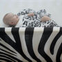 Zebra Print Baby Gift Xl Muslin, thumbnail 4 of 4
