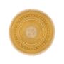 Woven Natural Straw Yellow Round Placemats, thumbnail 3 of 6