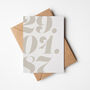 A5 Personalised Bold Date Card In Neutral Colours, thumbnail 2 of 4