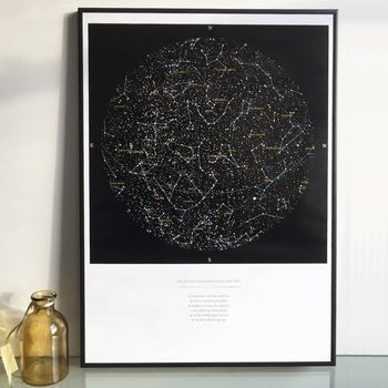 Personalised Map Of The Stars Print 50x70cm/20x28'', 5 of 7