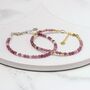 Pink Tourmaline Adjustable Bracelet In Sterling Silver Or Gold Vermeil, thumbnail 3 of 8