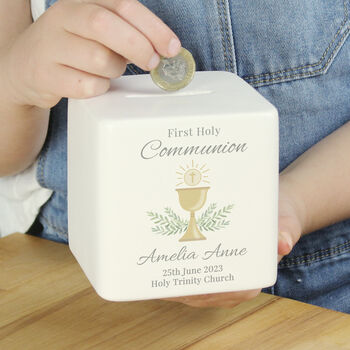 Personalised First Holy Communion Money Box, 3 of 3