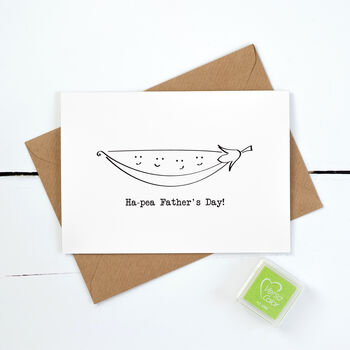 Peas In A Pod Fingerprint Father's Day Card Making Kit, 9 of 10