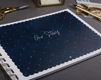 Blue Polka Dots 'Our Love Story' Book, 3 of 9