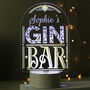 Personalised Gin Bar Changing Lights Lamp, thumbnail 3 of 3