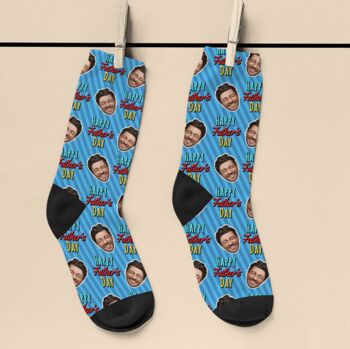 Personalised Father's Day Face Photo Socks, 2 of 3