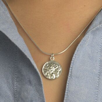 Personalised Sterling Silver St. Christopher Necklace, 3 of 4