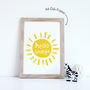 Personalised New Baby Print, Hello Sunshine, thumbnail 6 of 8