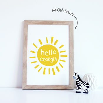 Personalised New Baby Print, Hello Sunshine, 6 of 8