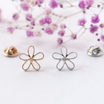 Gold Or Silver Colour Flower Modest Pin, 6 of 12