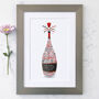Personalised Ruby Anniversary Champagne Word Art, thumbnail 7 of 9