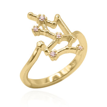 Sidrah Zodiac Constellation Ring 18 K Gold Plated, 3 of 9