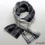 Women's Monochrome And Grey Fabric Scarves, thumbnail 2 of 8