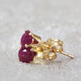 Ruby Stud Earrings In Silver Or Gold, thumbnail 6 of 11