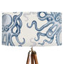 Octopus Lamp Shade, Random Blue On White, thumbnail 4 of 9