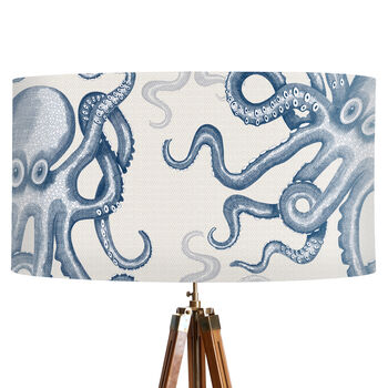 Octopus Lamp Shade, Random Blue On White, 4 of 9