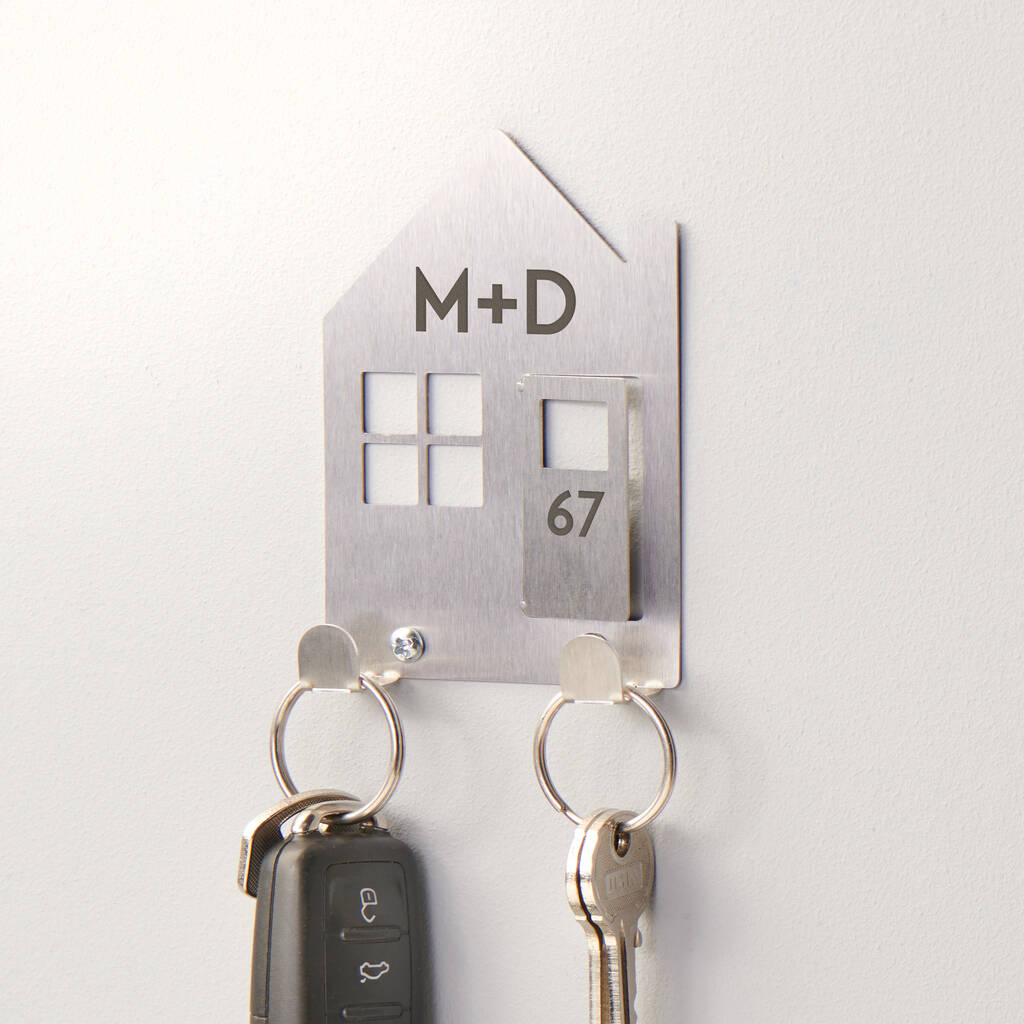 Personalised New Home Couples Key Holder, 1 of 2