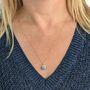 The Orb Blue Opal October Birthstone Necklace, thumbnail 5 of 7