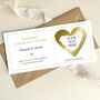 Personalised Wedding Gift Scratch To Reveal Card: Gold Heart Design, thumbnail 6 of 7