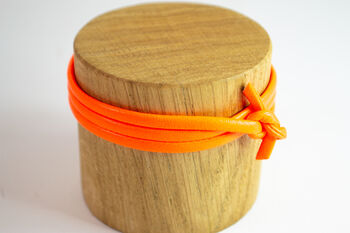 Oak And Coloured Leather Door Stop, 6 of 12