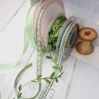Leaf Green Ribbon Collection For Gift Wrapping, 10 of 10