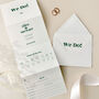 Typography Concertina Wedding Invitations, thumbnail 1 of 4