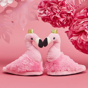 pink flamingo slippers