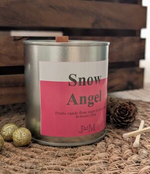 Snow Angel Wood Wick Candle For Christmas, 2 of 5