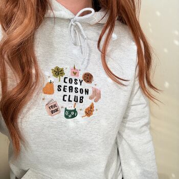 Cosy Season Club Embroidered Sweatshirt Or Hoodie, 12 of 12